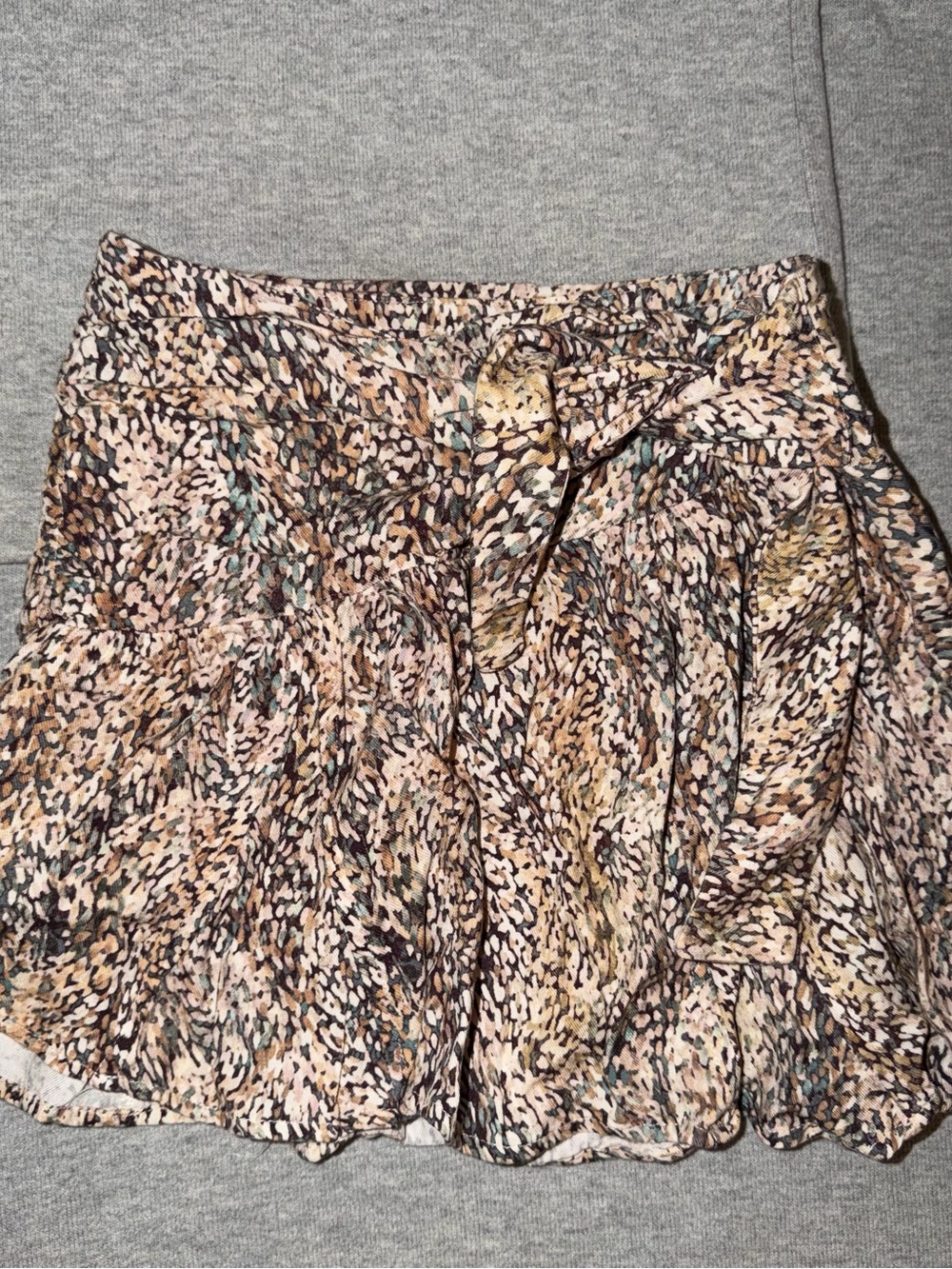 Zara Girls Tie-Waist Printed Skort
